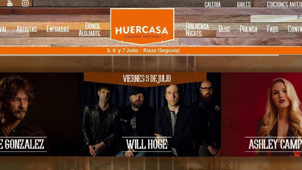 Presentado el cartel de HUERCASA Country Festival 2019