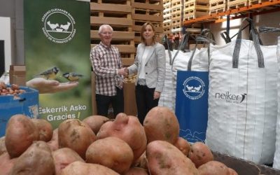NEIKER-Tecnalia dona 18 mil kilos de patatas a banco de alimentos