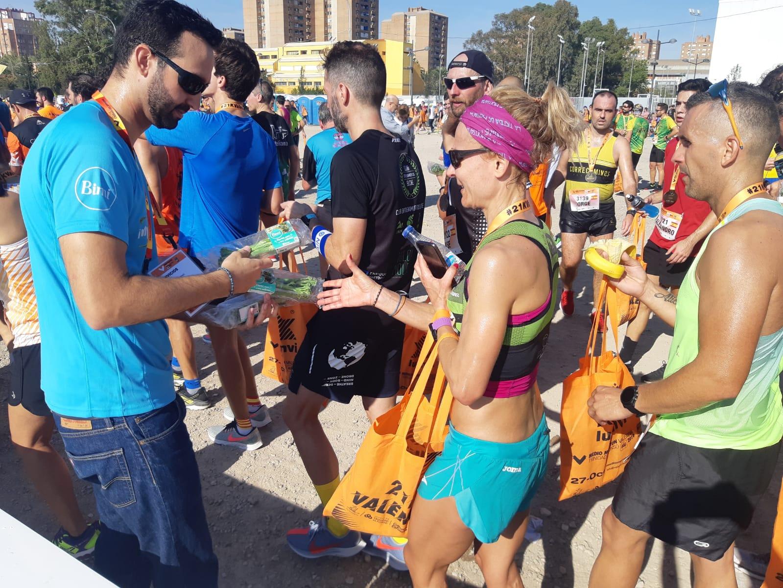 Bimi protagonista en la maratón de Valencia