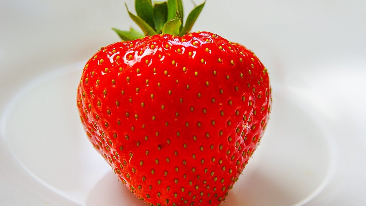 Fresas en la noche del Año Nuevo