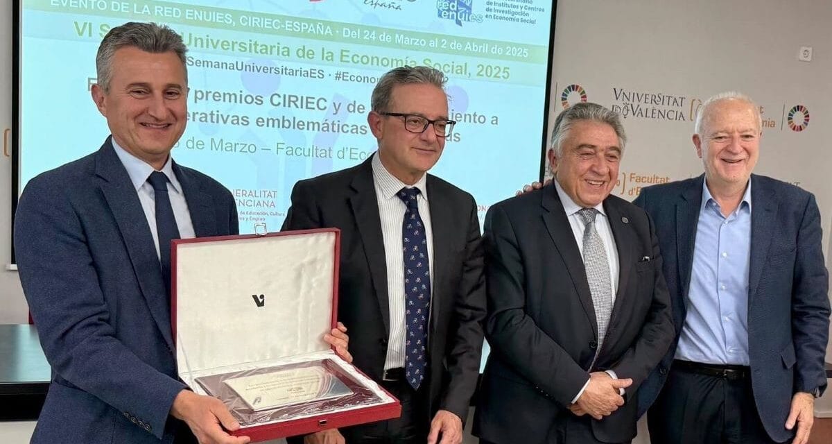 El CIRIEC reconoce a Anecoop su compromiso académico y social