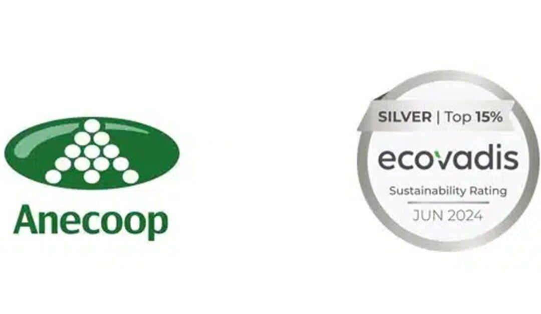 Anecoop avanza en sostenibilidad, consolida la medalla de plata de EcoVadis y asciende en la calificación global